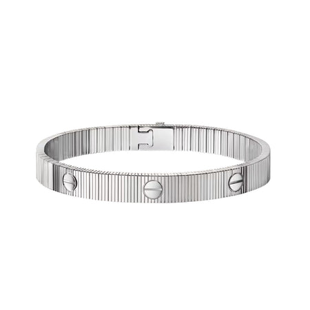 [Camiery]Clover & Love Sliver 2-Piece Bracelet Stack Set