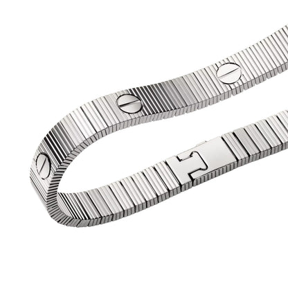 [Camiery]Clover & Love Sliver 2-Piece Bracelet Stack Set
