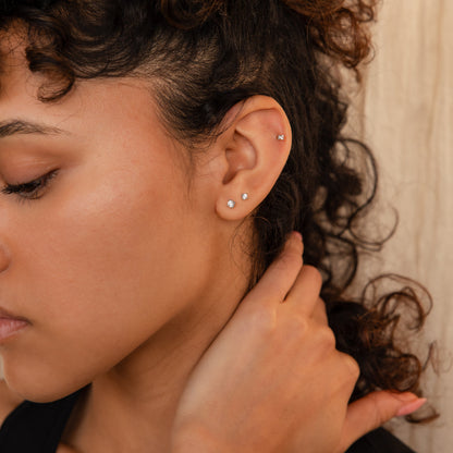 Diamond Flatback Studs Set