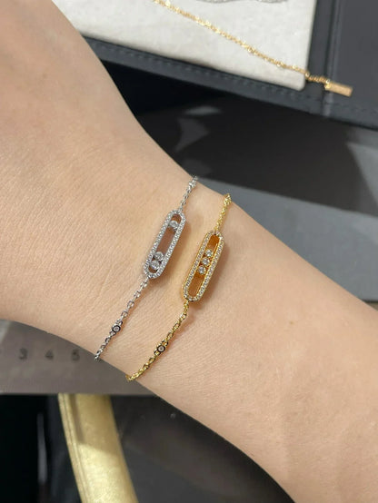 [Camiery] LOVE & JUSTE Baby Move Diamond Bracelet Stack Set