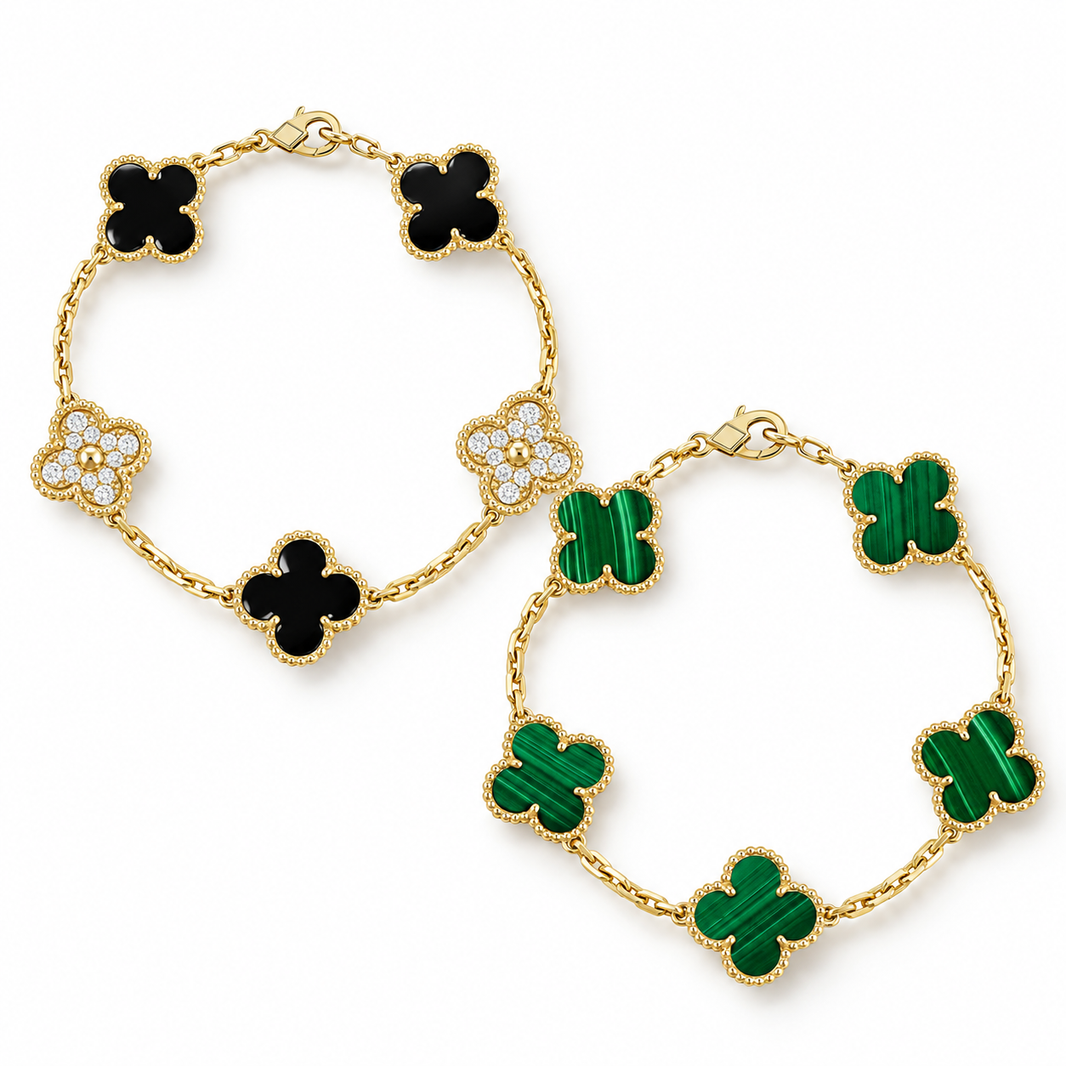 [Camiery]Clover 5 Motifs  Duo Bracelet Stack Set