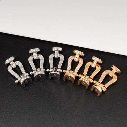 [Camiery]FORCE LARGE HORSESHOE HALF DIAMOND BRACELET ROSE GOLD
