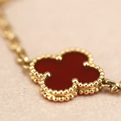 [Camiery]Clover & Love Diamond-Paved Radiant Line 2-Piece Bracelet Stack Set
