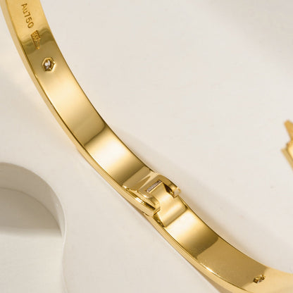 [Camiery] LOVE Classic & JUSTE Diamond Bracelet Stack Set
