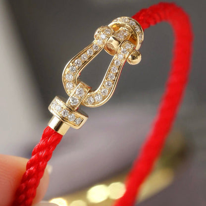 [Camiery]FORCE LARGE HORSESHOE FULL DIAMOND BRACELET SILVER