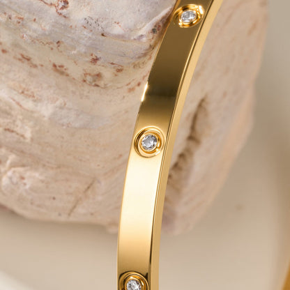 [Camiery] JUSTE Diamond & LOVE Diamond Bracelet Stack Set