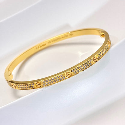 [Camiery] JUSTE Diamond & LOVE Diamond Bracelet Stack Set