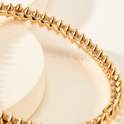 [Camiery] CLASH & Clover Laser 5-Motif & LOVE Brushed Bracelet Stack Set