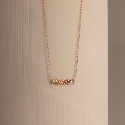 Tiny Bubble Name Necklace