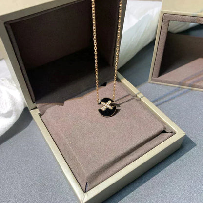 [Camiery]JEUX DE ROSE GOLD DIAMOND NECKLACE