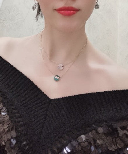 [Camiery]JEUX DE PINK GOLD DIAMOND NECKLACE
