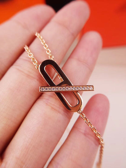 [Camiery]HM FIRE PIG NOSE NECKLACE TRENDY STREET
