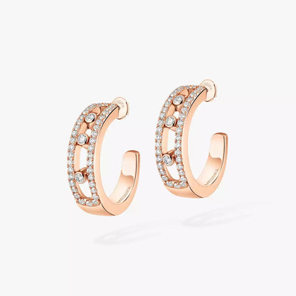 [Camiery]Diamond Pave_ Hoop Earrings Move