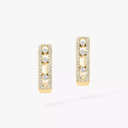 [Camiery]Diamond Pave_ Hoop Earrings Move
