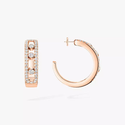 [Camiery]Diamond Pave_ Hoop Earrings Move