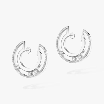 [Camiery]Move Romane Small Diamond Hoop Earrings