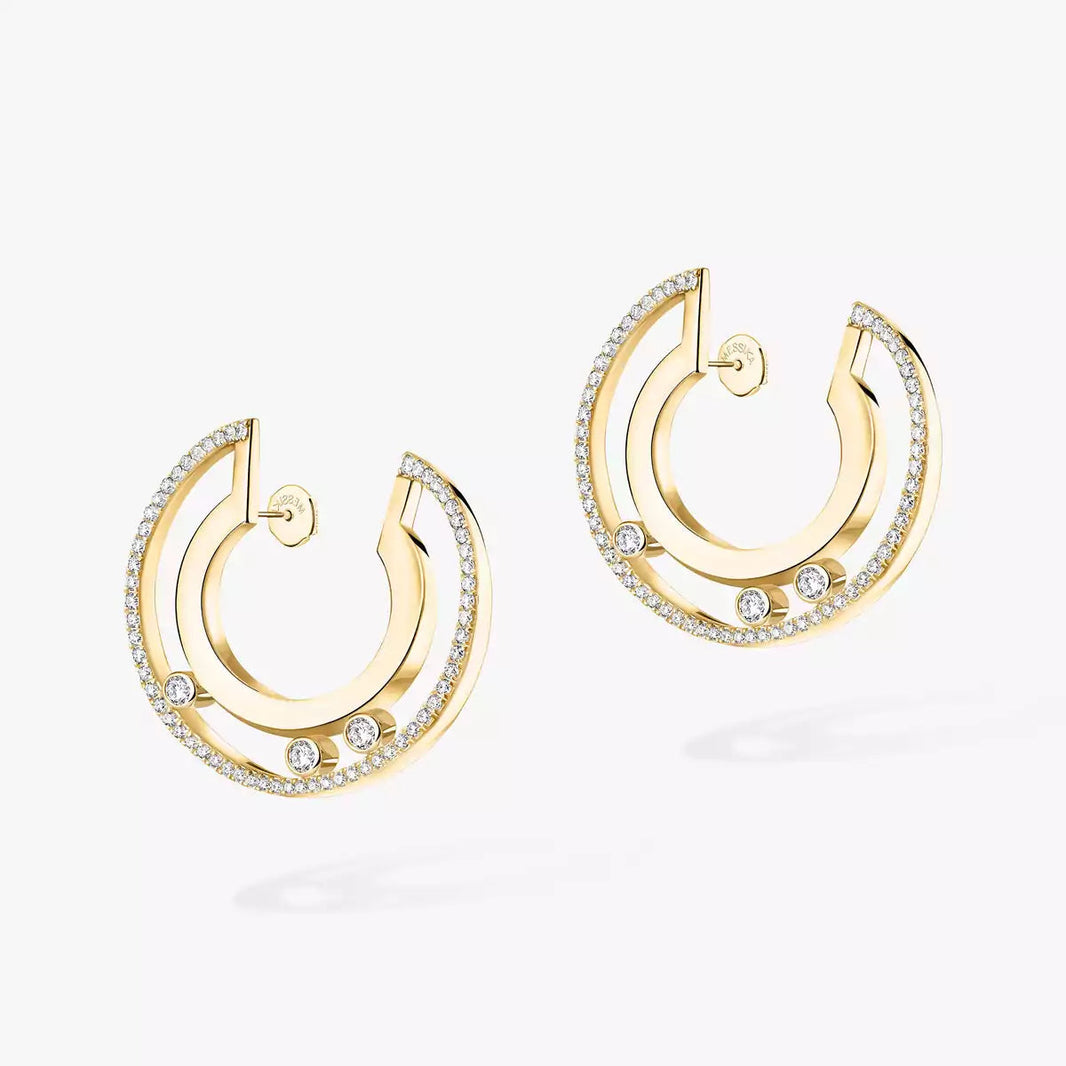 [Camiery]Move Romane Small Diamond Hoop Earrings