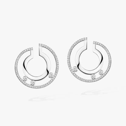 [Camiery]Move Romane Small Diamond Hoop Earrings