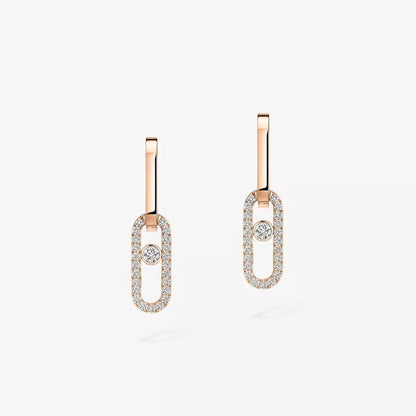 [Camiery]Move Link Diamond Earrings