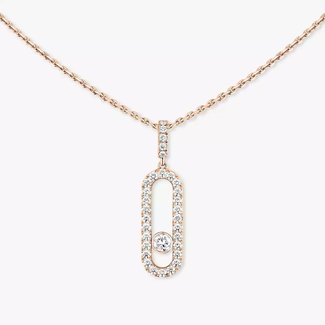 [Camiery]Move Uno Diamond Necklace in Rose Gold