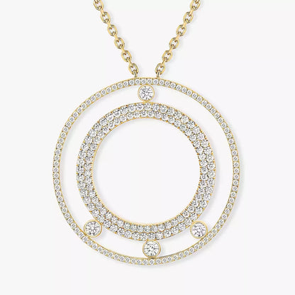 [Camiery]Move Romane Long Pave_-Set Diamond Necklace