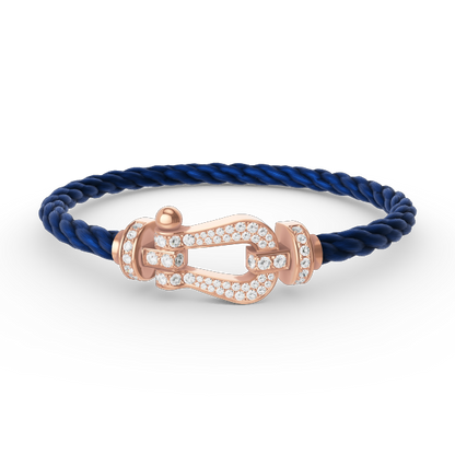 [Camiery]FORCE LARGE HORSESHOE FULL DIAMOND BRACELET ROSE GOLD