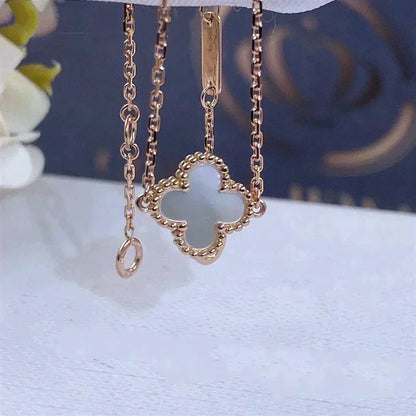 [Camiery] Clover White Mother-of-Pearl & JUSTE Bracelet Stack Set